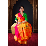 Pure Silk Handloom Radiant Magenta Pink Paithani