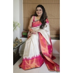 Pure Silk Off-White Kuttu Gadhwal