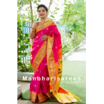 Royal Yellow & Purple Pure Silk Paithani Saree with Zari Floral Pallu