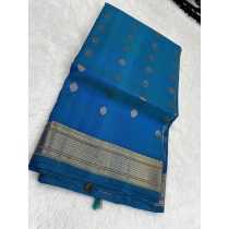 Dark Blue Gandharva Paithani