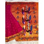 small border paithani a rich peacock  pallu