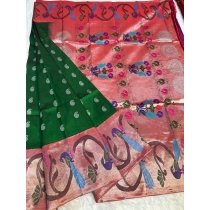 Big border silver jari paithani