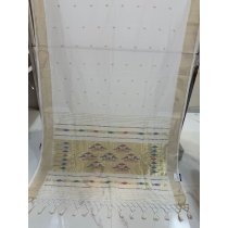 White Cotton Paithani Saree